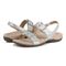 Vionic Reese womens Slingback Sandal - Silver - pair left angle