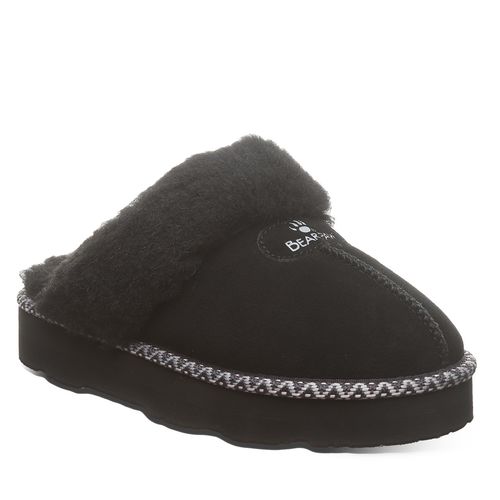 Bearpaw LOKI PLATFORM LO DECO Women's Slippers - 3191W - Black - angle main