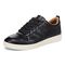Vionic Elise Women's Leather Casual Comfort Sneakers - Navy Blazer - Left angle
