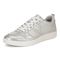 Vionic Elise Women's Leather Casual Comfort Sneakers - Silver - Left angle