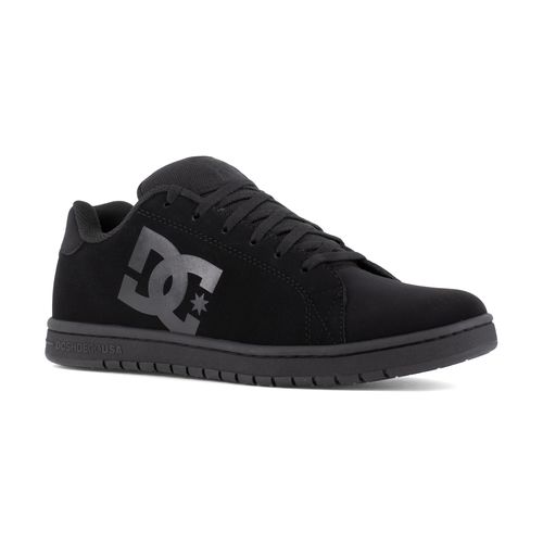 DC Work Crew Gaveler Men's Soft Toe Slip-Resistant Work Shoe - Black - Black - angle main