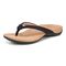 Vionic Mattie Women's Flip Flop Supportive Sandal - Black - Left angle