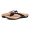 Vionic Mattie Women's Flip Flop Supportive Sandal - Black - pair left angle