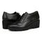 Vionic Anaheim Women's Comfort Wedge Oxford Derby Shoe - Black - pair left angle