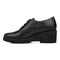 Vionic Anaheim Women's Comfort Wedge Oxford Derby Shoe - Black - Left Side