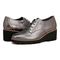 Vionic Anaheim Women's Comfort Wedge Oxford Derby Shoe - Pewter - pair left angle
