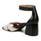 Vionic Salinas Women's Supportive Orthotic Heeled Shoe - Black/Cream - Back angle