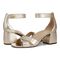 Vionic Salinas Women's Supportive Orthotic Heeled Shoe - Soft Gold - pair left angle