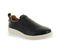 Strive Valerie Women's Casual Comfort Slip-on Shoe - Strive Footwear Valerie Black Denim Angled