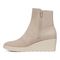 Vionic Skylar Women's Comfort Wedge Short Boot - Oatmeal Suede - Left Side