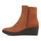 Vionic Skylar Women's Comfort Wedge Short Boot - Tan Suede - Left Side