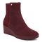 Vionic Skylar Women's Comfort Wedge Short Boot - Portwine Suede - Angle main