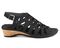 Ros Hommerson Katia Women's Comfort Wedge Sandal - Black Nubuck
