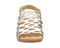 Ros Hommerson Katia Women's Comfort Wedge Sandal - Gold Platino Napa Leather - Front View