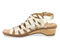 Ros Hommerson Katia Women's Comfort Wedge Sandal - Gold Platino Napa Leather - Inside View