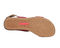 Ros Hommerson Cabana Women's Comfort Sandal - Red Fabric Luggage Atanado Leather - Top View