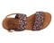 Ros Hommerson Cabana Women's Comfort Sandal - Leopard Fabric Luggage Atanado Leather - Sole View