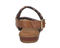 Ros Hommerson Cabana Women's Comfort Sandal - Leopard Fabric Luggage Atanado Leather - Back View