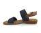 Ros Hommerson Cabana Women's Comfort Sandal - Navy Fabric Luggage Atanado Leather - Inside View
