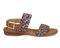 Ros Hommerson Cabana Women's Comfort Sandal - Leopard Fabric Luggage Atanado Leather - Outside View