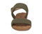 Ros Hommerson Cabana Women's Comfort Sandal - Olive Fabric Luggage Atanado Leather - Front View