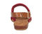 Ros Hommerson Cabana Women's Comfort Sandal - Red Fabric Luggage Atanado Leather - Back View