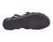 Ros Hommerson Pool Women's Sandal - Black Textured Multi Leather - Top View
