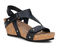 Ros Hommerson Traci Women's Adjustable Sandal - Black Nappa Leather - Main View