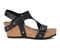 Ros Hommerson Traci Women's Adjustable Sandal - Black Nappa Leather - Outside View