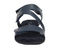Ros Hommerson Chloe Women's Adjustable Strap Sandal - Navy Patent Lizard Print Leather - Front View