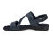 Ros Hommerson Chloe Women's Adjustable Strap Sandal - Navy Patent Lizard Print Leather - Inside View
