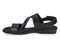 Ros Hommerson Chloe Women's Adjustable Strap Sandal - Black Patent Lizard Print Leather - Inside View