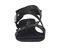 Ros Hommerson Chloe Women's Adjustable Strap Sandal - Black Patent Lizard Print Leather - Front View