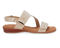 Ros Hommerson Chloe Women's Adjustable Strap Sandal - Natural Patent Lizard Print Leather - Outside View