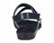 Ros Hommerson Chloe Women's Adjustable Strap Sandal - Navy Patent Lizard Print Leather - Back View