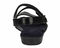 Ros Hommerson Chloe Women's Adjustable Strap Sandal - Black Patent Lizard Print Leather - Back View