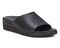 Ros Hommerson Heston Women's Slide Sandal - Black Tumbled Leather - Main View