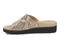 Ros Hommerson Heston Women's Slide Sandal - Natural Snake Print Leather - Inside View