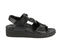 Ros Hommerson Hillary Women's Slide Sandal - Black Nappa Comfort Leather - Outside View