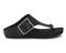 Ros Hommerson Phoebe Women's Sandal - Black Patent Pebbled Leather - Outside View
