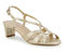 Ros Hommerson Leandra Women's Dress Sandals - Gold Sparkle Leather - Main View