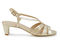 Ros Hommerson Leandra Women's Dress Sandals - Gold Sparkle Leather - Outside View