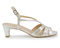 Ros Hommerson Leandra Women's Dress Sandals - Silver Sparkle Leather - Outside View