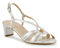 Ros Hommerson Leandra Women's Dress Sandals - Silver Sparkle Leather - Main View