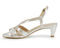 Ros Hommerson Leandra Women's Dress Sandals - Silver Sparkle Leather - Inside View
