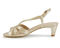 Ros Hommerson Leandra Women's Dress Sandals - Gold Sparkle Leather - Inside View