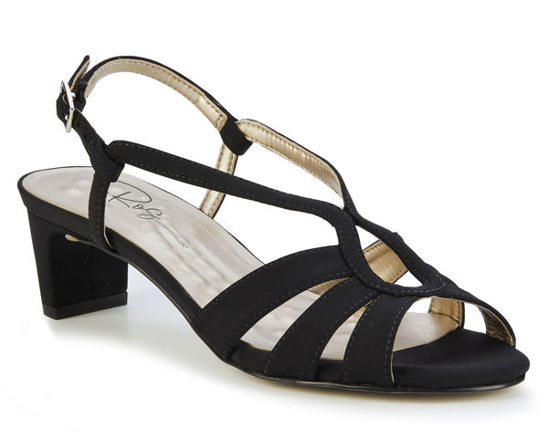 Ros Hommerson Leandra Women's Dress Sandals - Black Micro - Main View