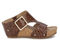 Ros Hommerson Thea Women's Platform Wedge Sandal - Luggage Rustic Snake Print Leather - Outside View