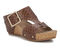 Ros Hommerson Thea Women's Platform Wedge Sandal - Luggage Rustic Snake Print Leather - Main View