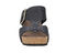 Ros Hommerson Thea Women's Platform Wedge Sandal - Black Rustic Snake Print Leather - Front View